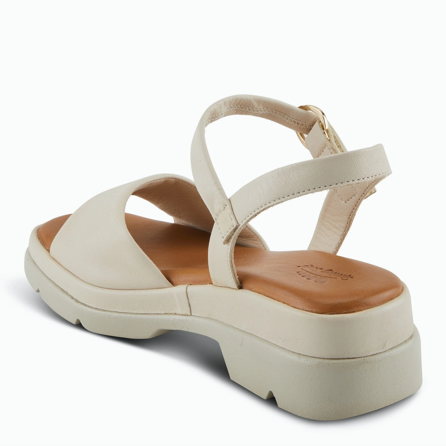 Spring Step Women's Huntington Memory Foam Sandals - Ivory Sandals With Thick Soles