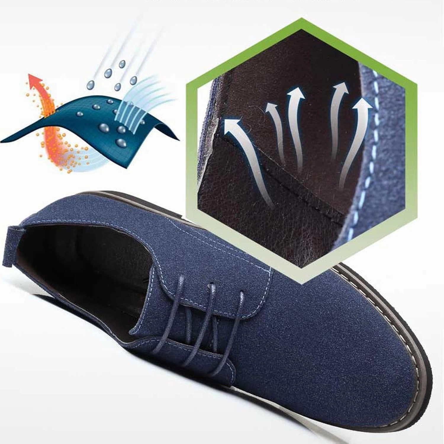 Fitness Sneakers Men's Slip-On Loafer Shoes Fashion Office Dress Shoe Lace up Soft Lightweight Workout Hiking Footwear Orthopedic Flats