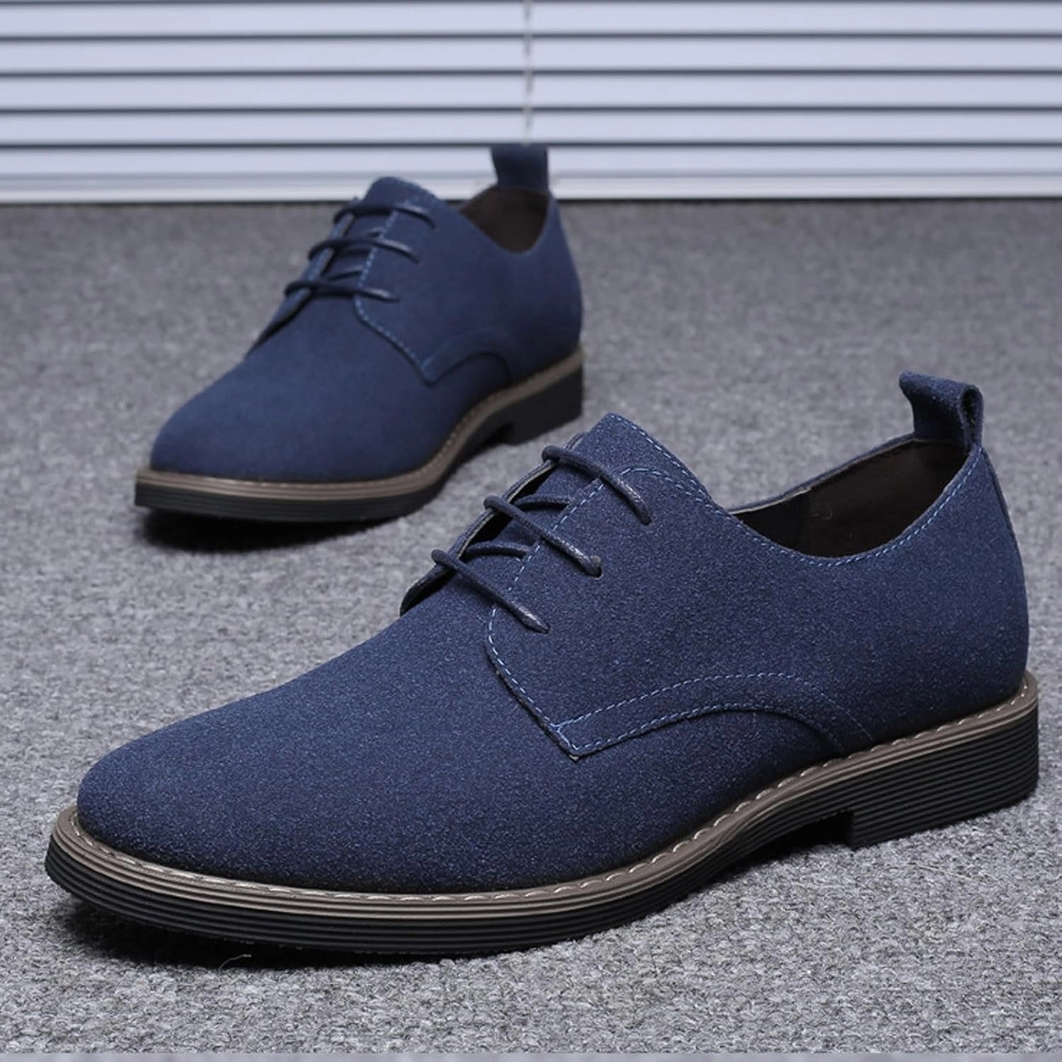 Wide Walking Sneakers Men's Slip-On Loafer Shoes Fashion Office Dress Shoe Lace up Soft Lightweight Workout Hiking Footwear Orthopedic Flats