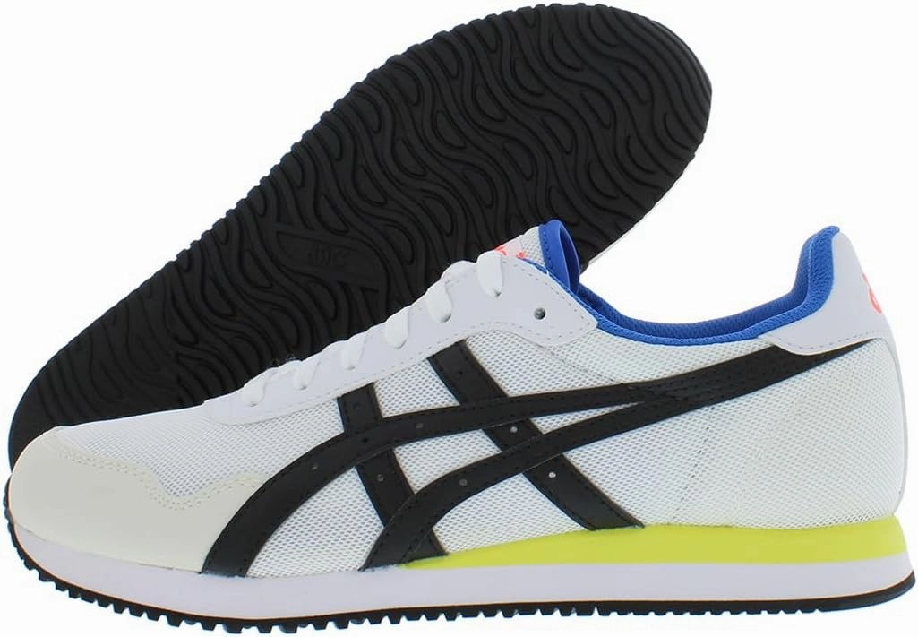 ASICS Tiger Runner Mens Shoes Size 9, Color: White/Black Asics Gel Cover Cricket Shoes