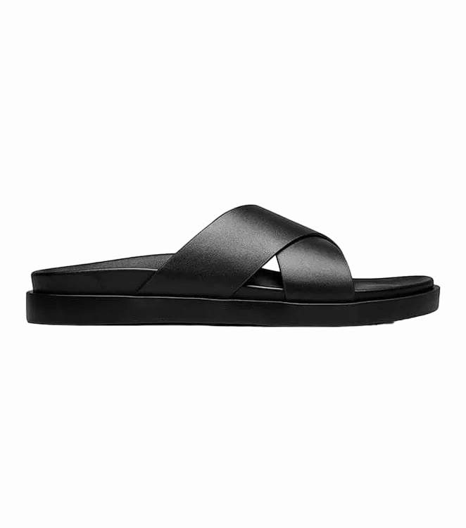 Stacy Adams Men's Montel Cross Strap Slide Sandal Loafer Loafers Vs Derby Shoes