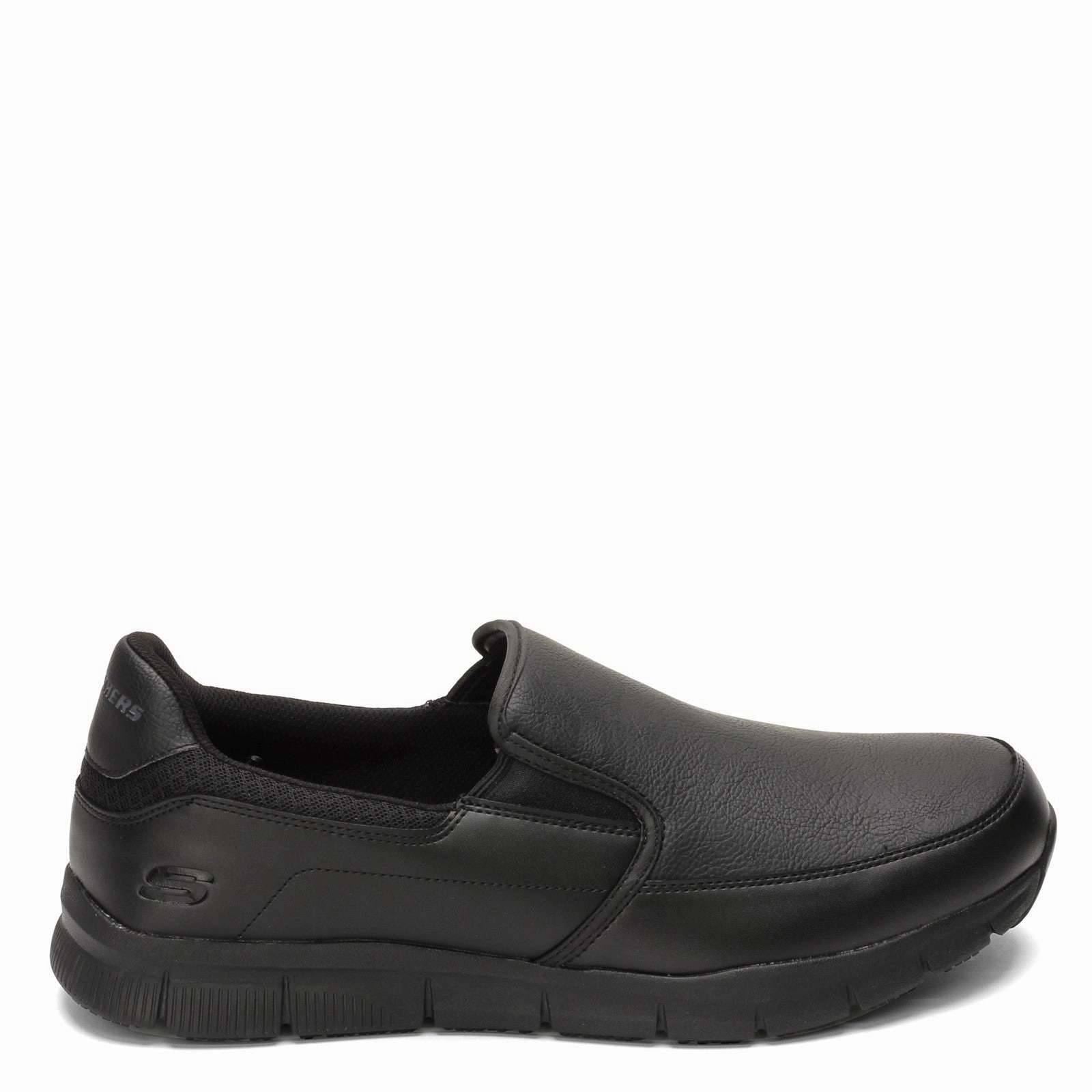 Men's Skechers, Nampa - Groton SR Work Shoe - Wide Width Black Platform Slip On