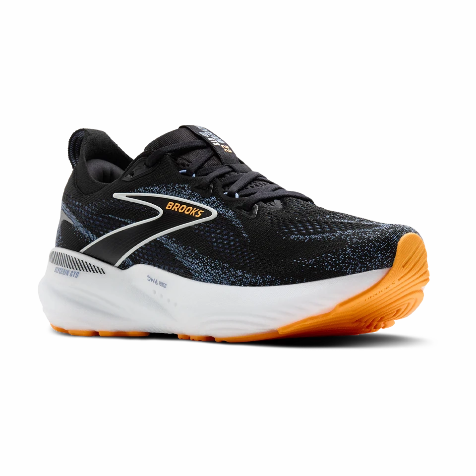 Movement Climbing Shoes Men's - Brooks Glycerin GTS 22 - Black/Country Blue/Orange Pop