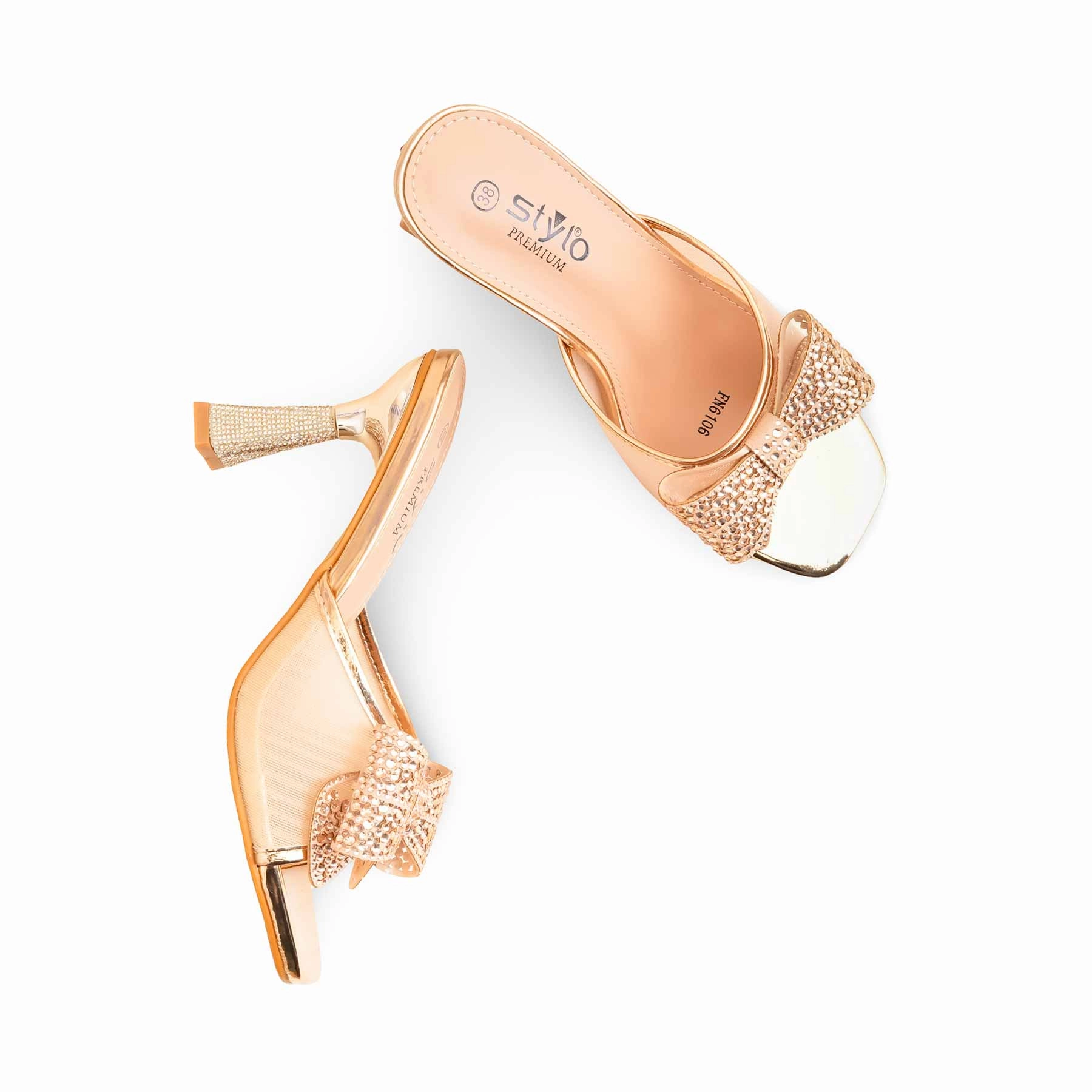Sport Slide Sandals Peach Fancy Bridal Sandal FN6106