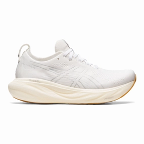 Table Tennis Asics Shoes Women's Asics Gel-Nimbus 25, White/White, 9.5 B Medium
