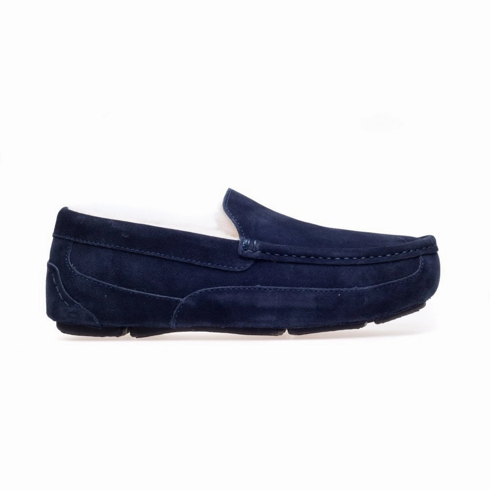 Steptronic Marlow Mens Navy Blue Suede Slippers Skateboarding Slippers