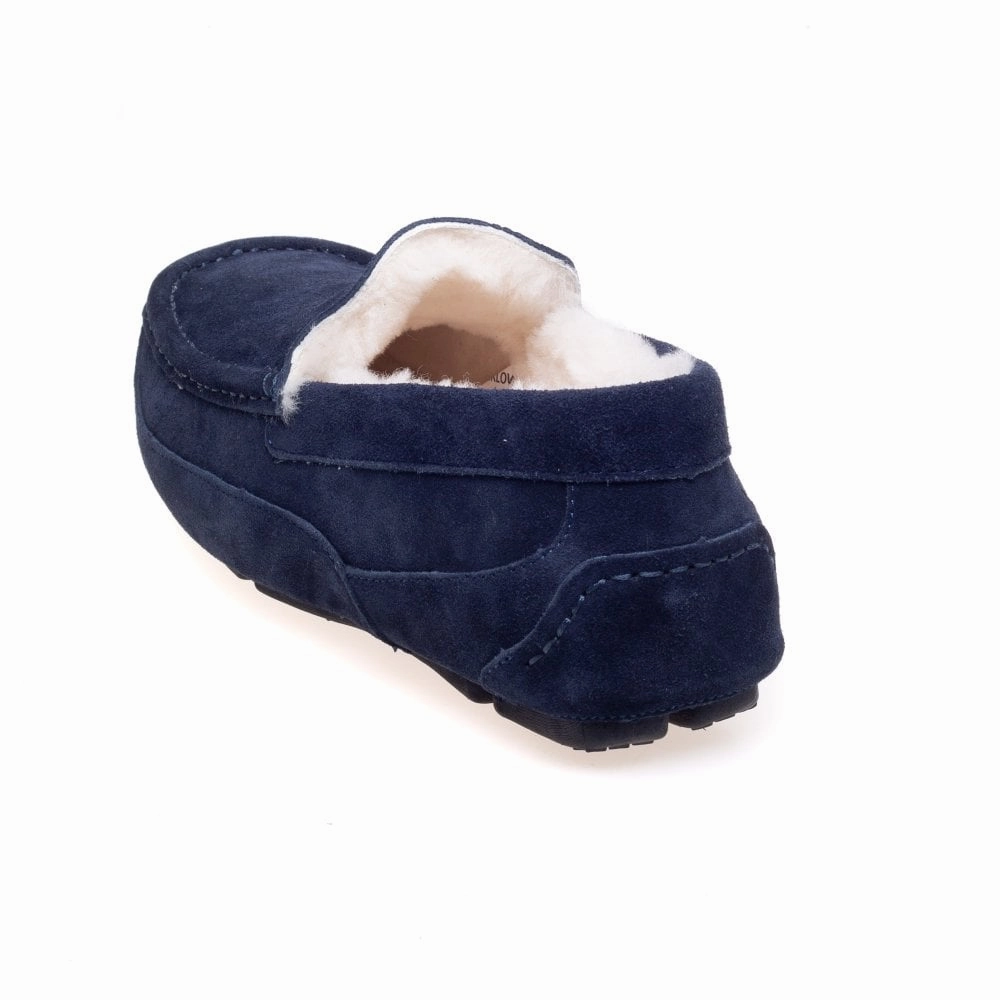 Slide Loafers Steptronic Marlow Mens Navy Blue Suede Slippers