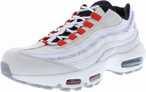 Trendiest Nike Shoes Nike Mens Air Max 95 'Midnight Navy' Lifestyle Sneaker, Light Bone/Habanero Red-Black, 9.5 M US DQ0268-002 Size 9.5