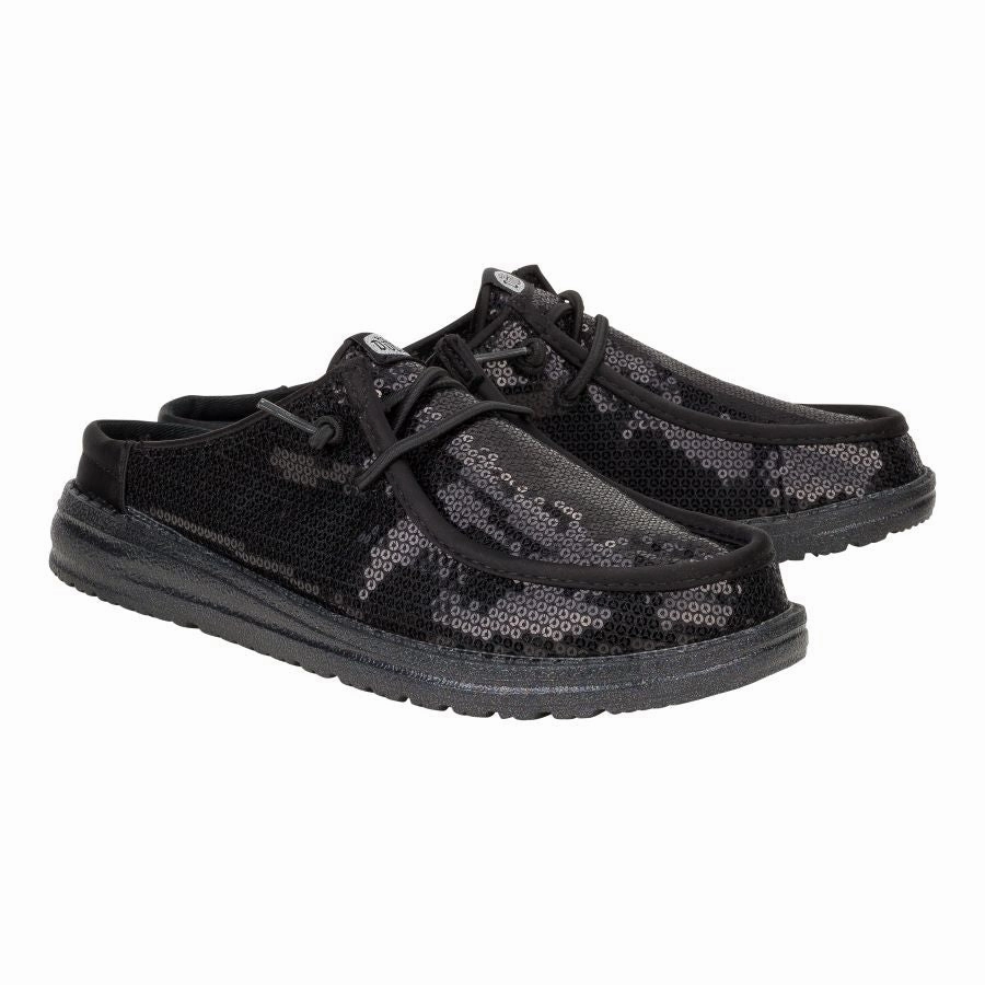 Puffer Slip On Wendy Slip Sequin - Black
