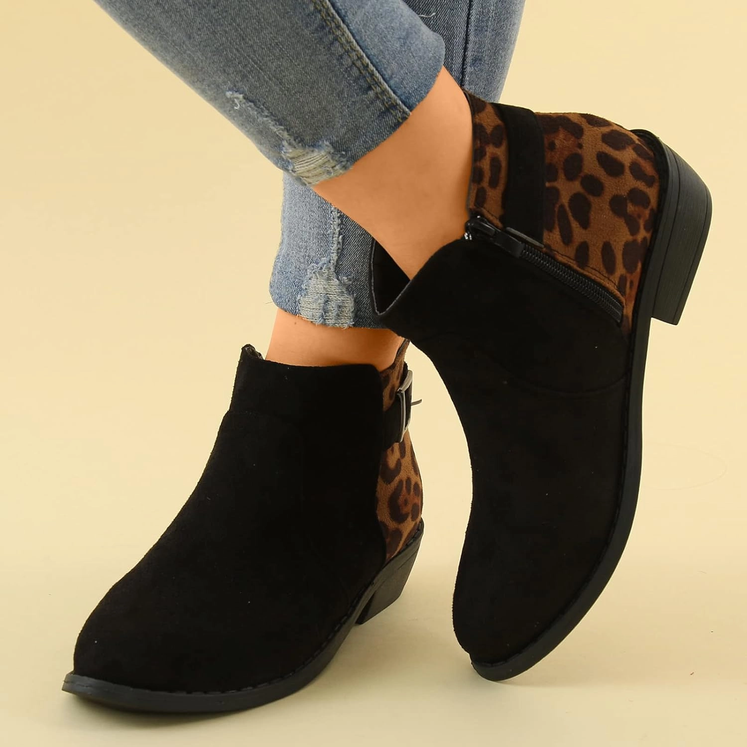 English Equestrian Riding Boots Boots for Women Premium Orthopedic Ankle Boots Arch Support Leather Comfortable Side Zip Wedge Booties 52