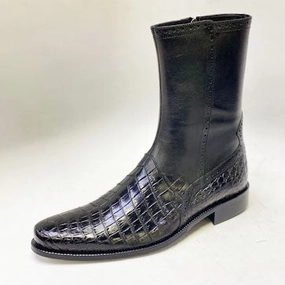 Open Toe Slip On Shoes Style: Western II-Black