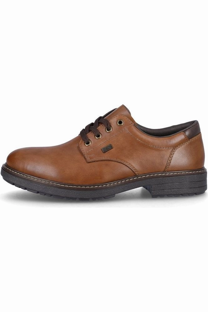 Rieker Mens Shoes 33101-24 Brown Tex Steel Toe Shoes