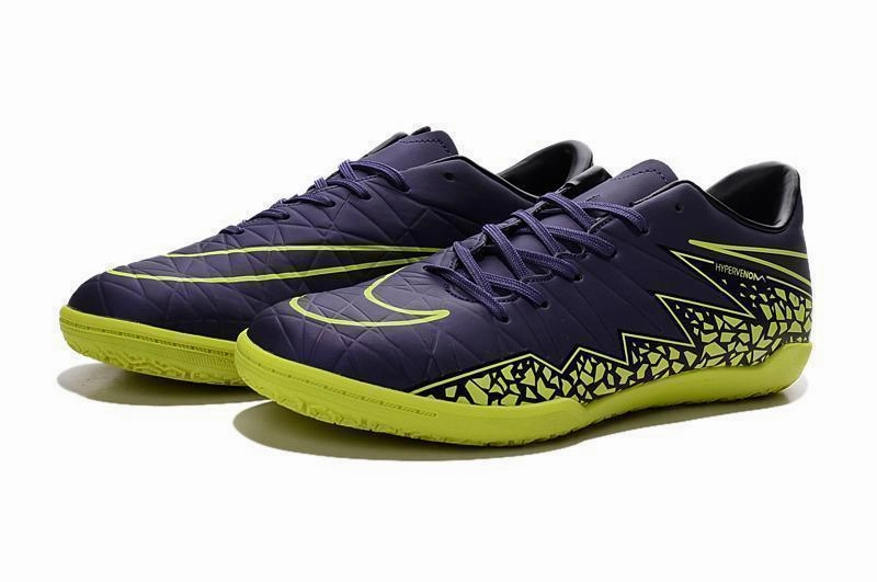 Custom Cortez Nike Shoe Nike Hypervenom Phelon II IC Soccer Shoes DB0018 Dark Violet Green