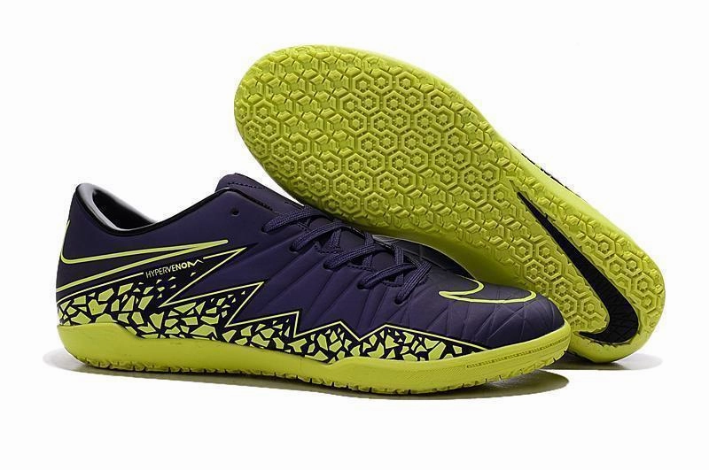 Nike Hypervenom Phelon II IC Soccer Shoes DB0018 Dark Violet Green Nike Denim Shoes