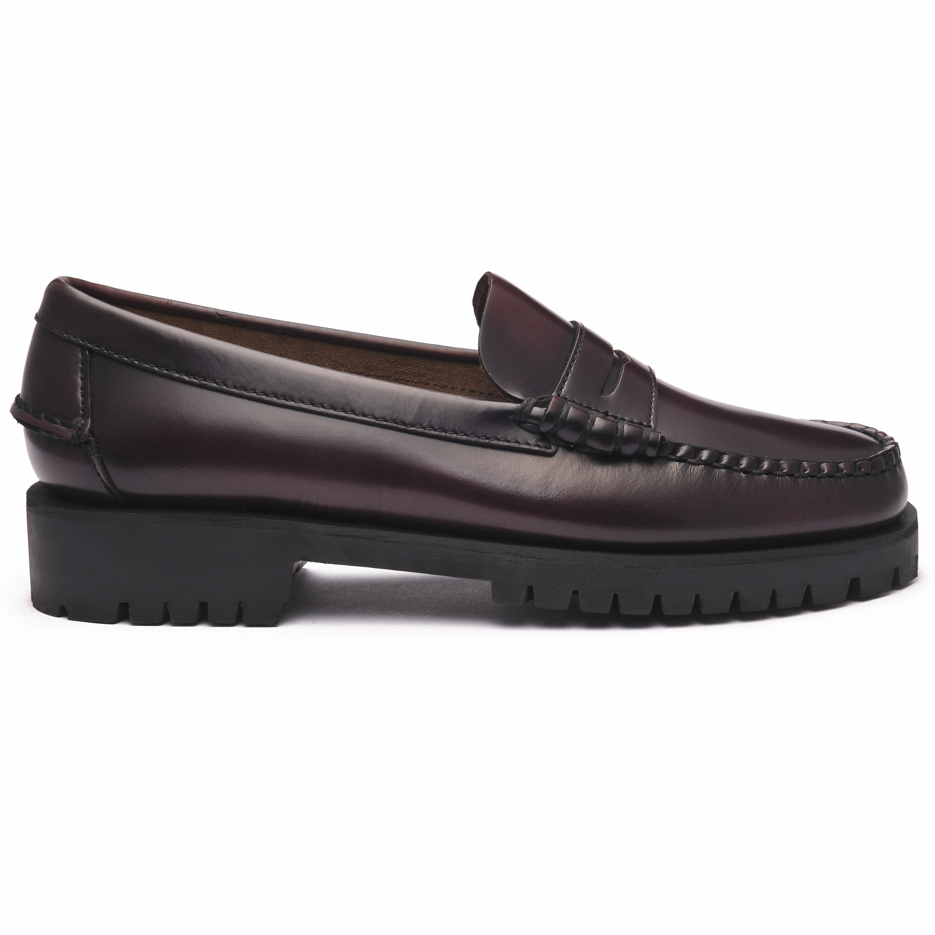 Dan Lug Woman - Brown Burgundy Chunky Loafers With Heels