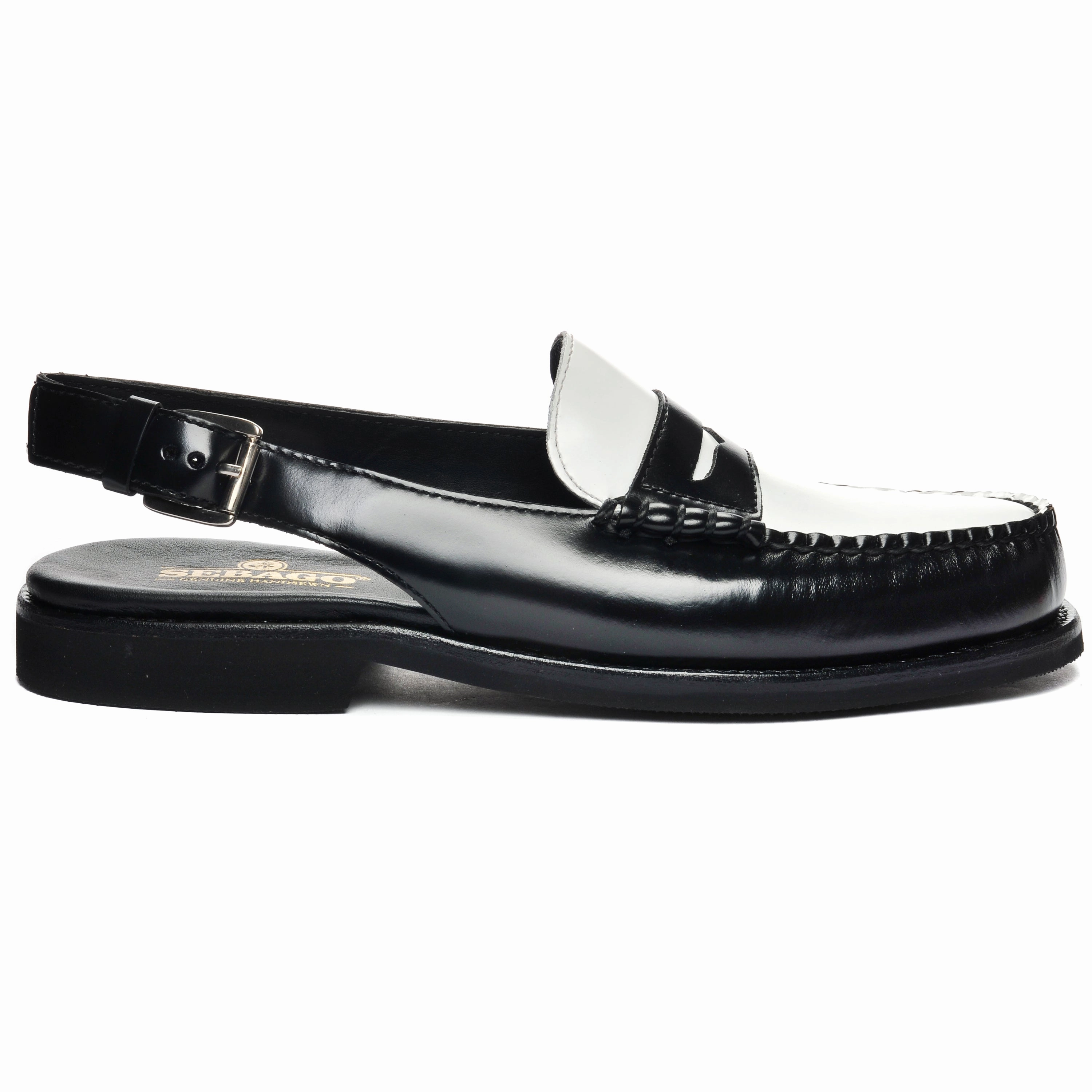Loafers Beige Dan Sandal Polaris Woman - Black & White