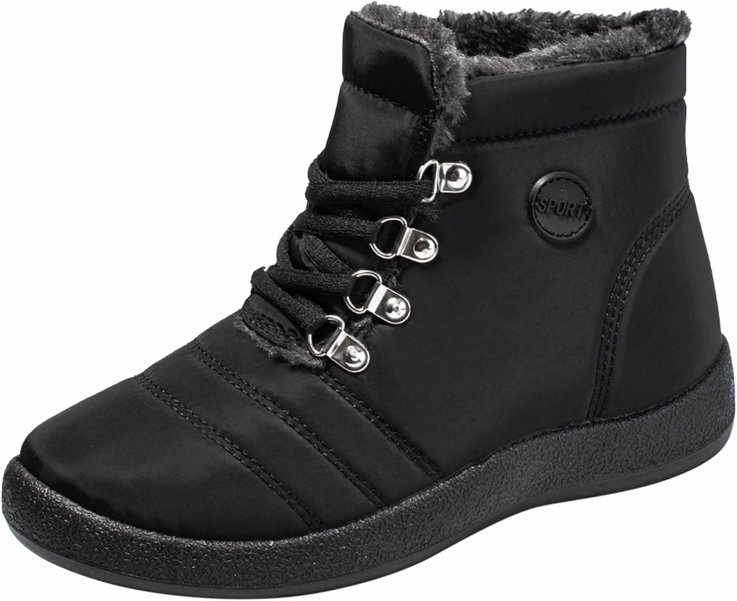 Women Winter Boots Wide Calf White and Black Winter Boots for Women Snow Boots Women Slip On Winter Boots for Women Womens Winter Booties Prime of Day Deals Tony Lama Boots Work