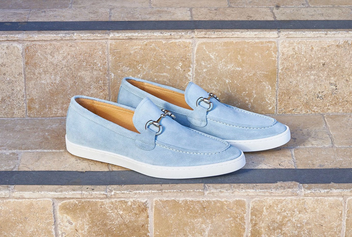 Slip On Slip On Sneakers Slip On Suede Slip-On Horsebit Loafer Sky/Blue