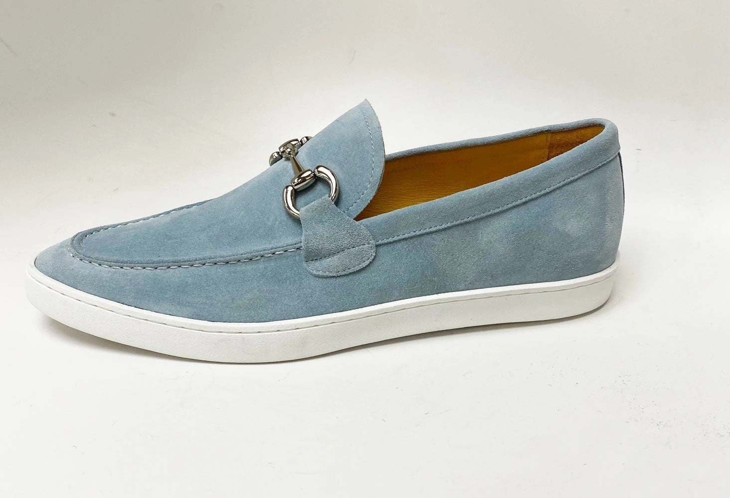 Slip On Tan Sandals Suede Slip-On Horsebit Loafer Sky/Blue