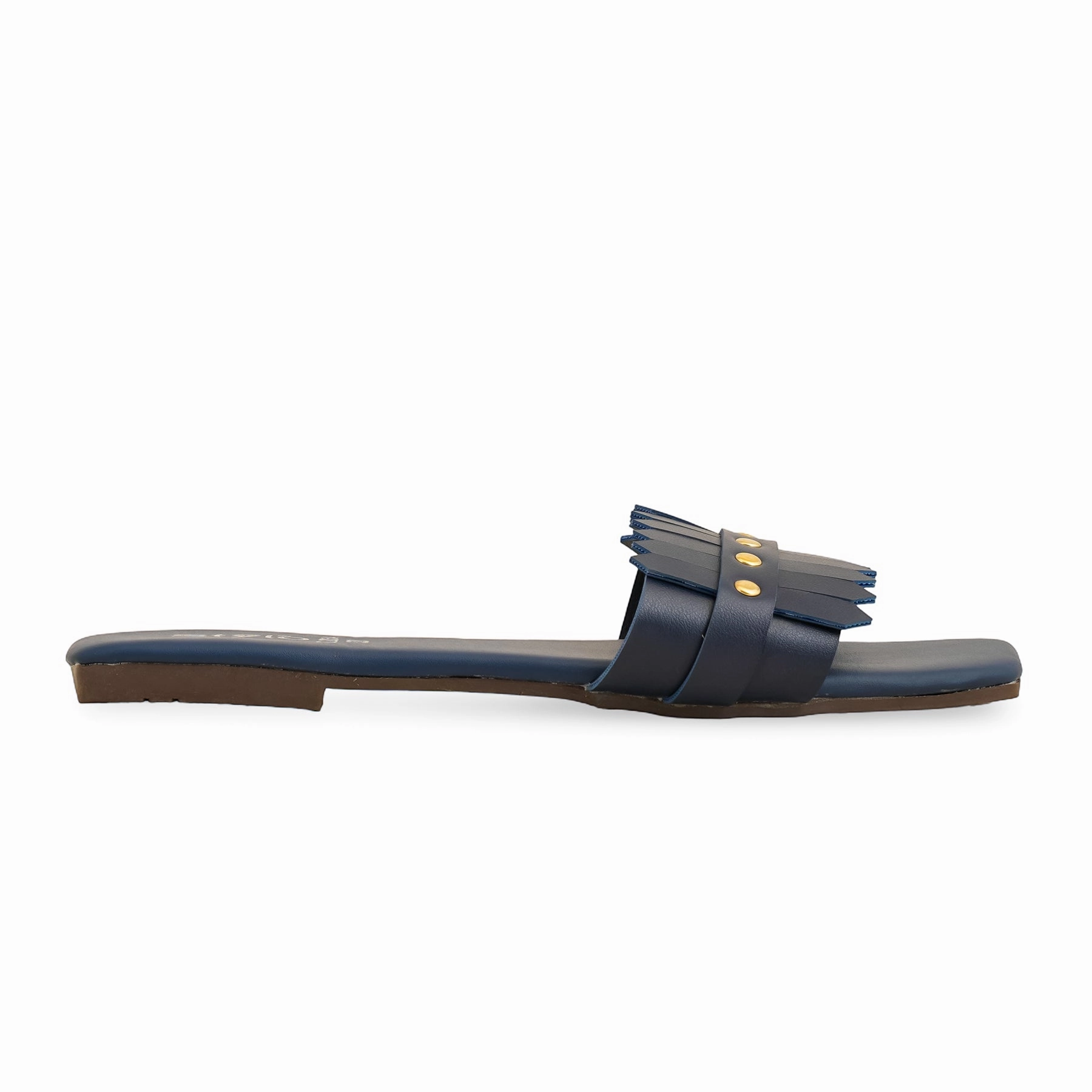 Slip On Shoes With Tassels Blue Casual Slipper CL2054