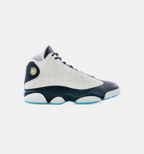 Red Basketball Shoes Air Jordan 13 Retro Obsidian Mens Lifestyle Shoe - White/Obsidian/Dark Powder Blue