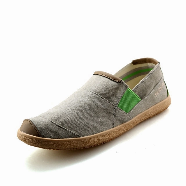 ARUONET Simple Men Flats Plimsolls Retro Style Canvas Casual Shoes Men Espadrille Fisherman Shoes Plus Size Alpargatas Hombre