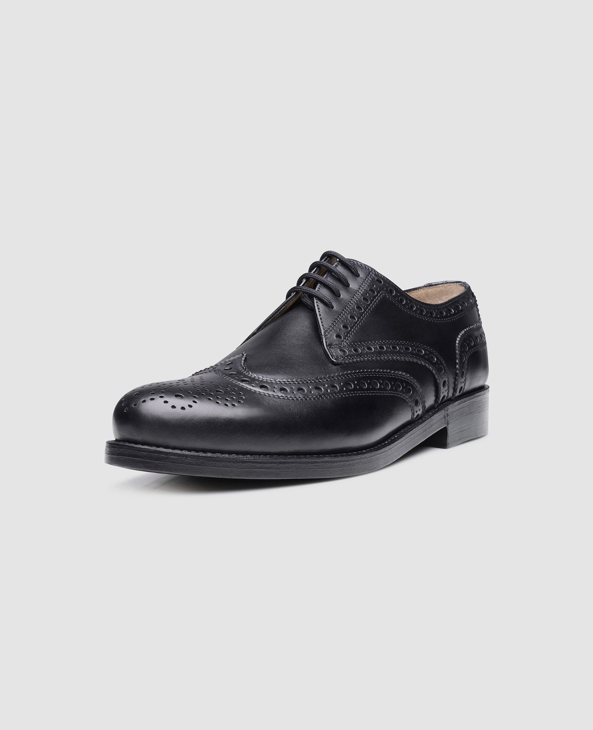 Lace Up Oxford Shoes Zrich Full-Brogue SC - Black