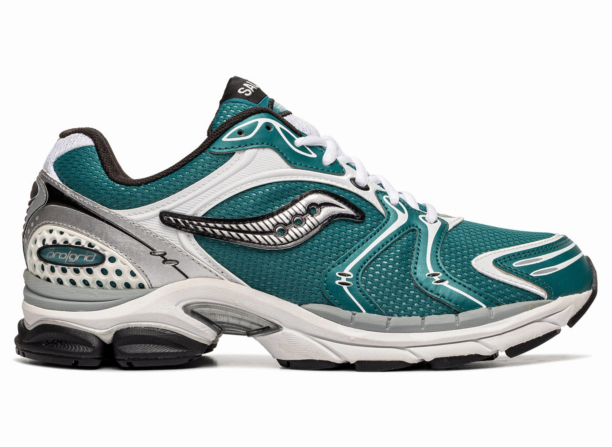 Saucony Progrid Triumph 4 in 'Teal / Silver' Mismatched Volleyball Shoes