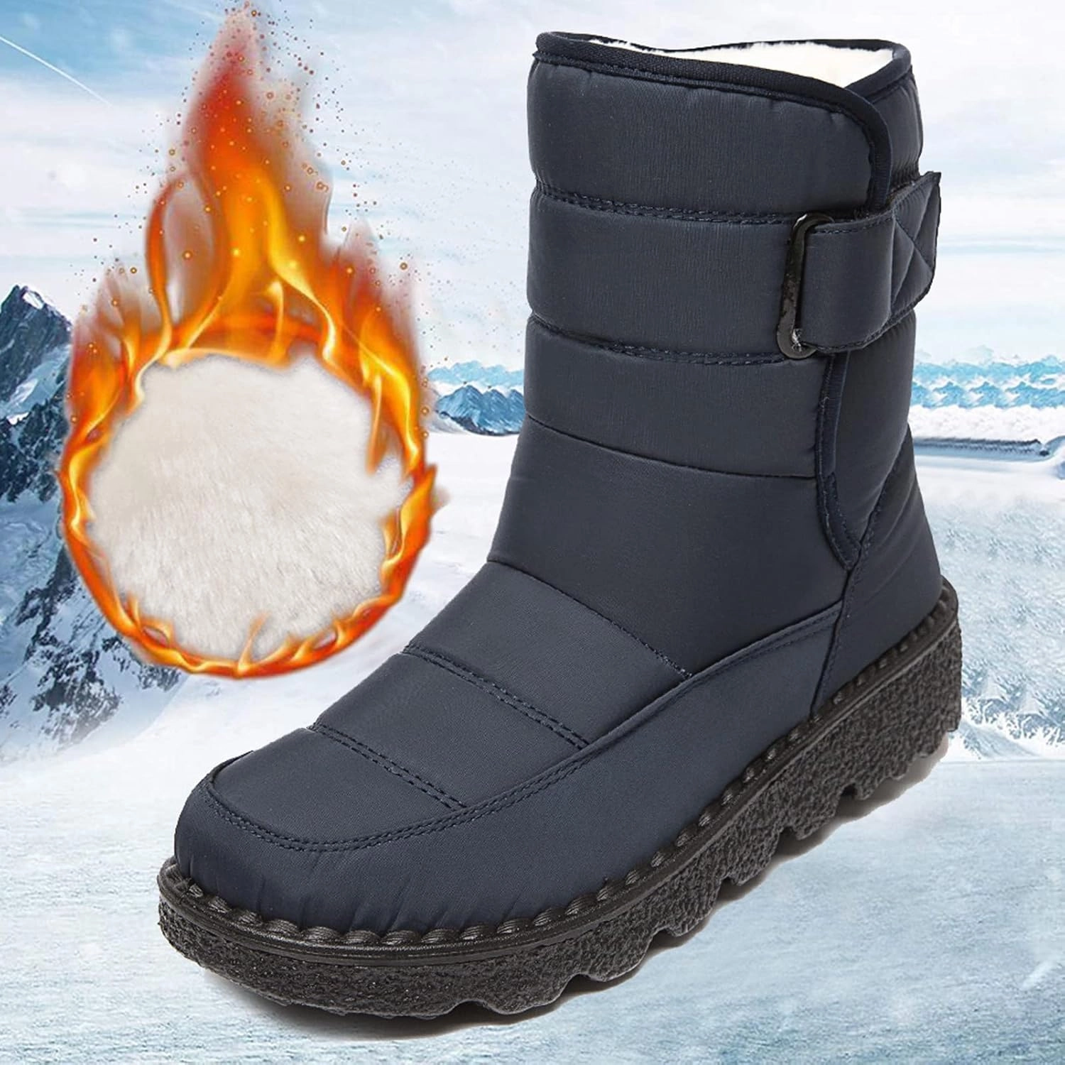 Snow Boots for Women Waterproof Mid Calf Boots for Women Girls Snow Winter Short Boots For Women Outdoor Warm Booties Anatomic Boots