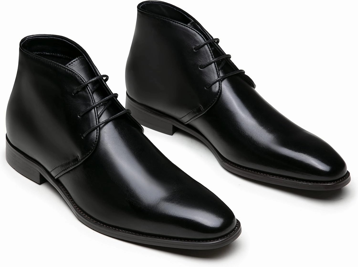 Jousen Leather Boots for Men Dress Classic Mens Boots Polish Retro Ankle Chukka Boots Mens Sherling Boots