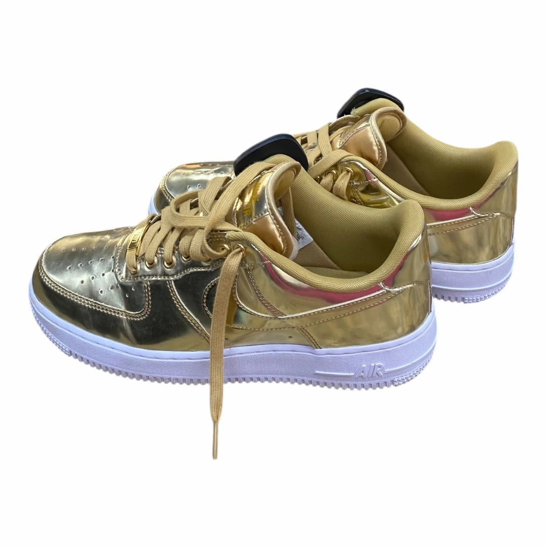 Shoes Athletic By Nike In Gold & White, Size:9 Best Comfortable Shoes Nike