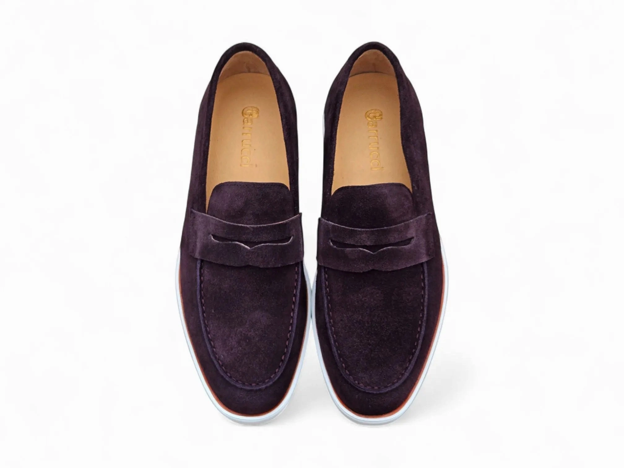 Supple Suede Penny Loafer with Sporty Sole Insoles For Loafers