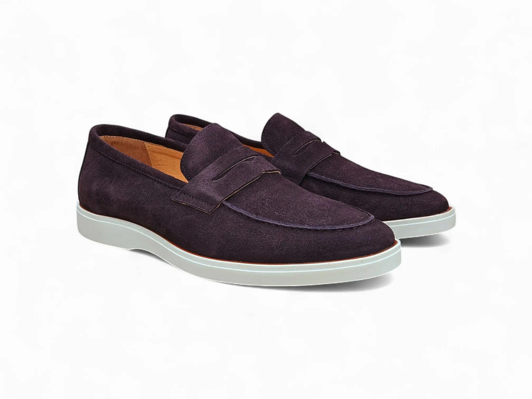 Supple Suede Penny Loafer with Sporty Sole Paul Stuart Loafers