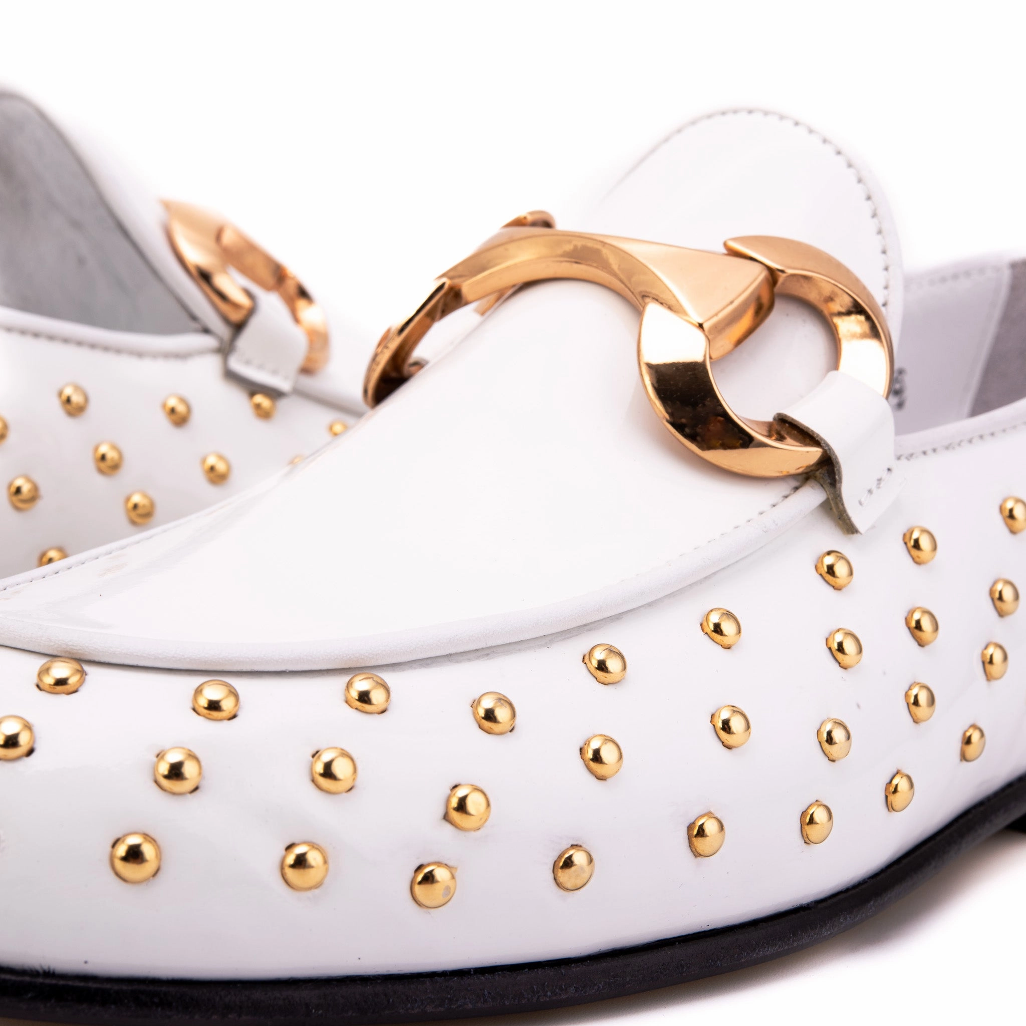 Donald Pliner Loafers The Jupiter  Shoe White Spike Leather  Bit Dress Loafer Limited Edition Women  Shoe