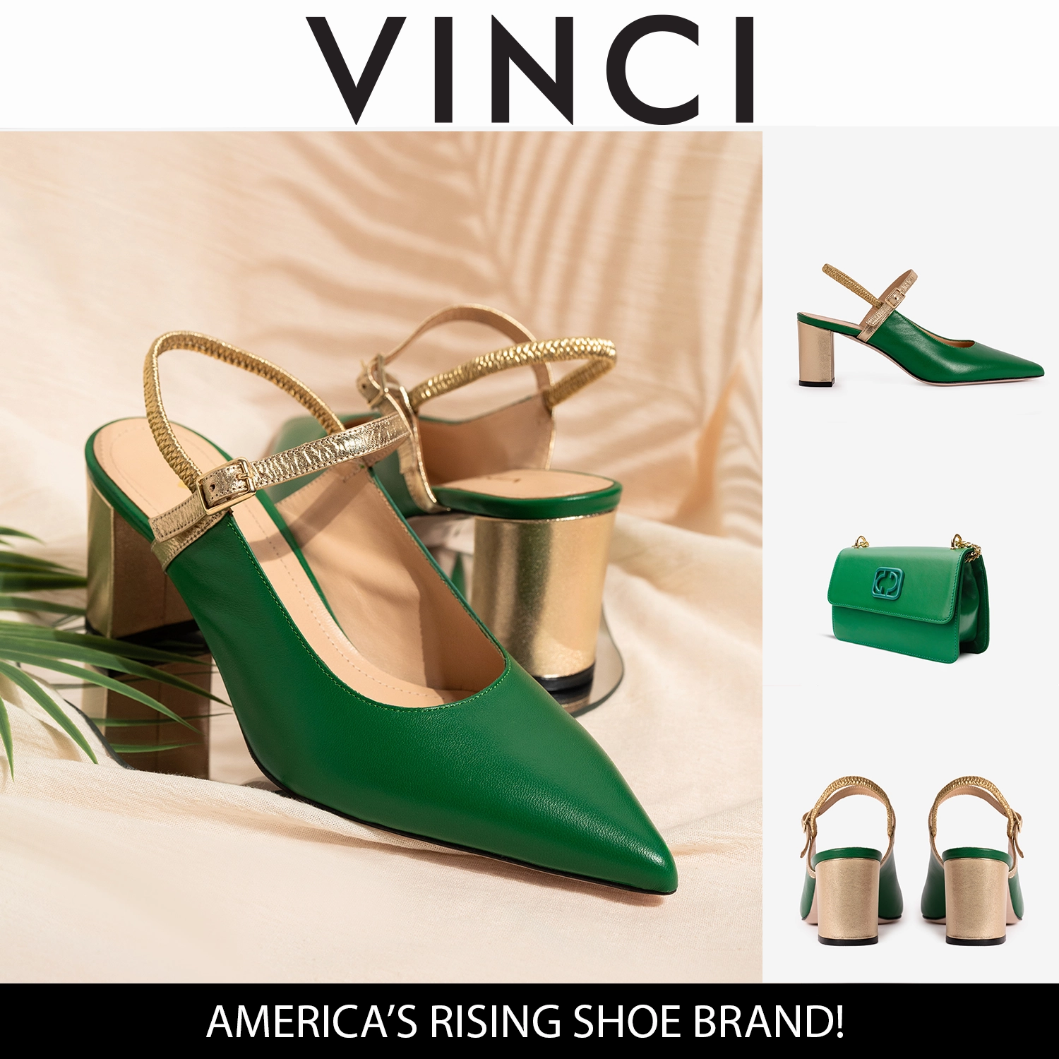 Bridal Sandals Flat The Pompei Green Leather Women Slingback Shoe