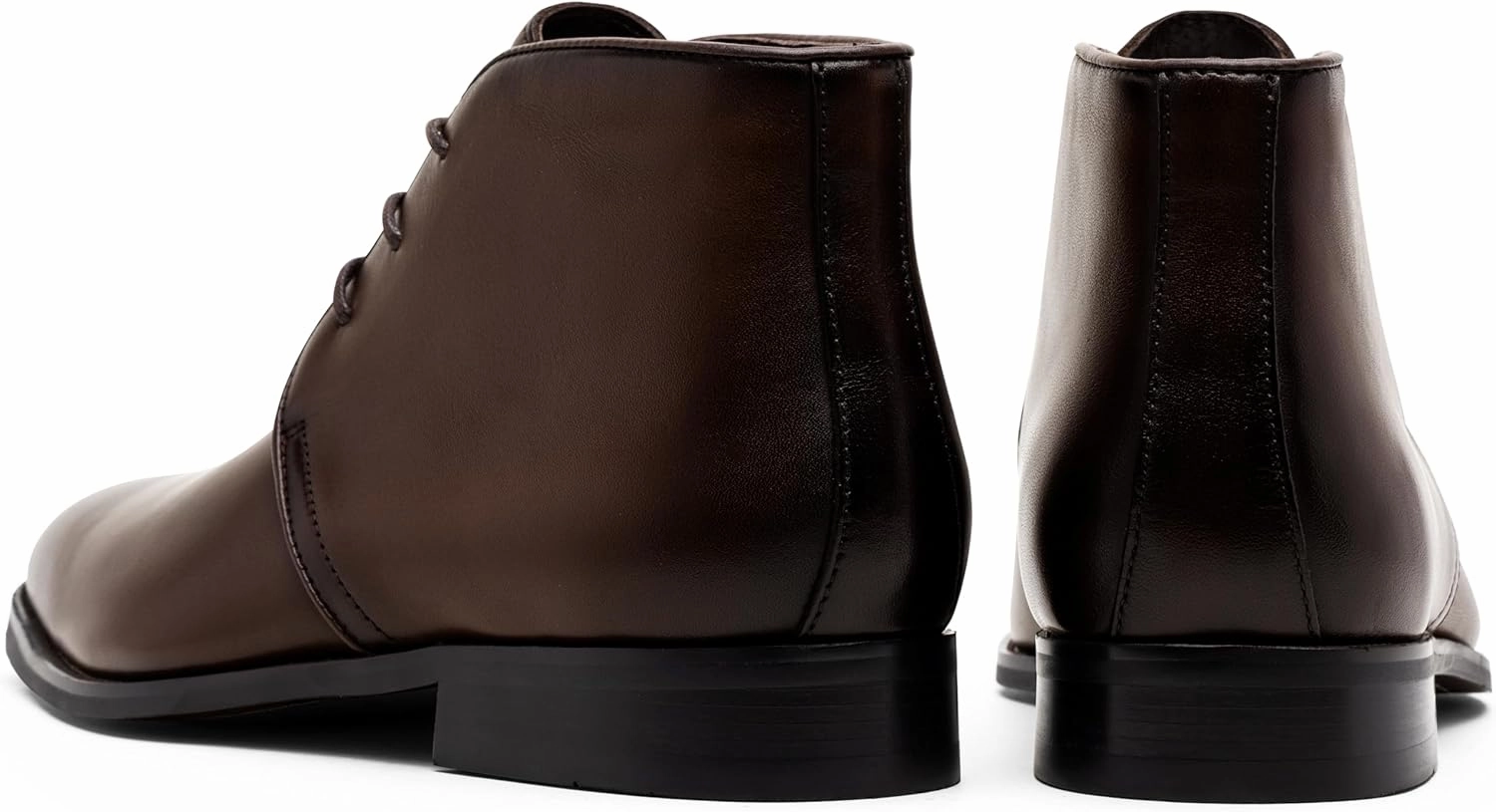 Jousen Leather Boots for Men Dress Classic Mens Boots Polish Retro Ankle Chukka Boots Mens Suede Square Toe Boots