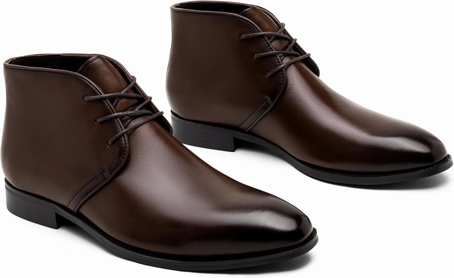 Jousen Leather Boots for Men Dress Classic Mens Boots Polish Retro Ankle Chukka Boots Mens Leather High Knee Boots