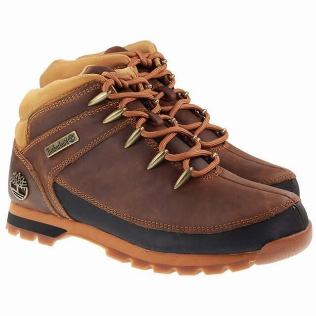 Timberland Boots Mens Euro Sprint Hiker Medium Brown Leather Peep Toe Oxfords