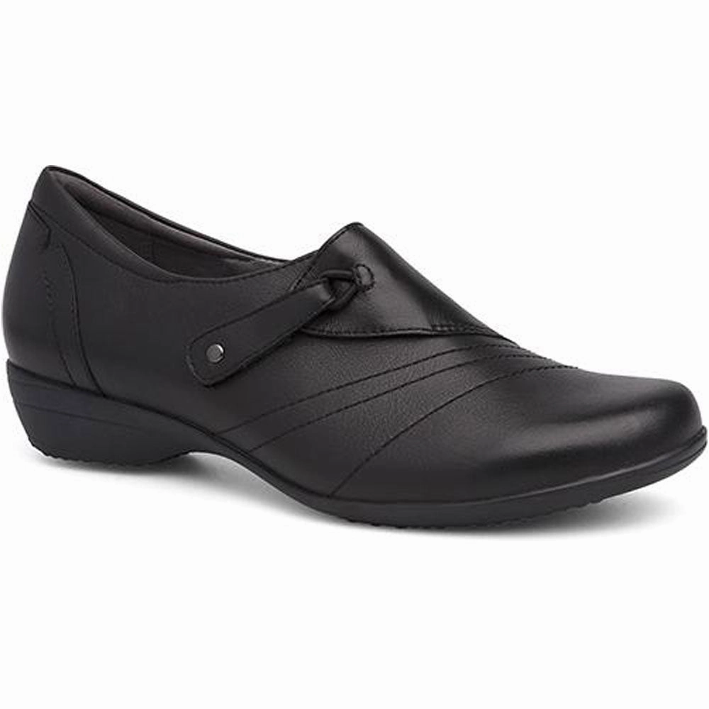 Loafers Princetown Fur Dansko Franny Slip-On Black Milled Nappa (Women's)
