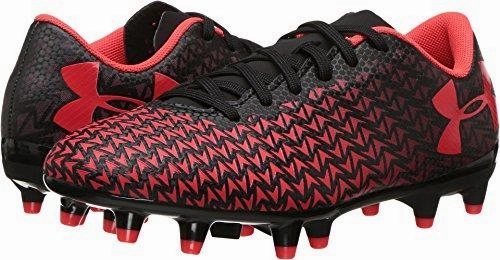 Soccer Cleats Velcro Kids Cf Force 3.0 Fg Jr. Soccer Little Kid/Big Kid Black/White/Neon Coral Athletic Shoe