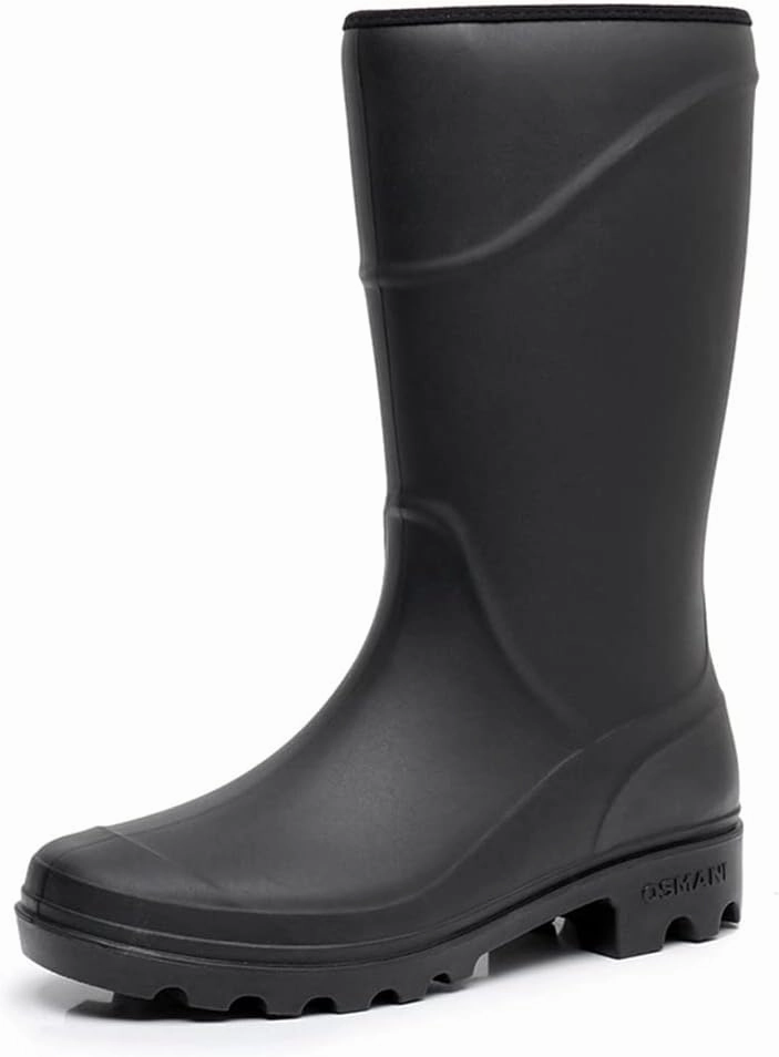 Rojeam Mens Rain Boots Waterproof Garden Shoes Rain Shoes Diamond Boots