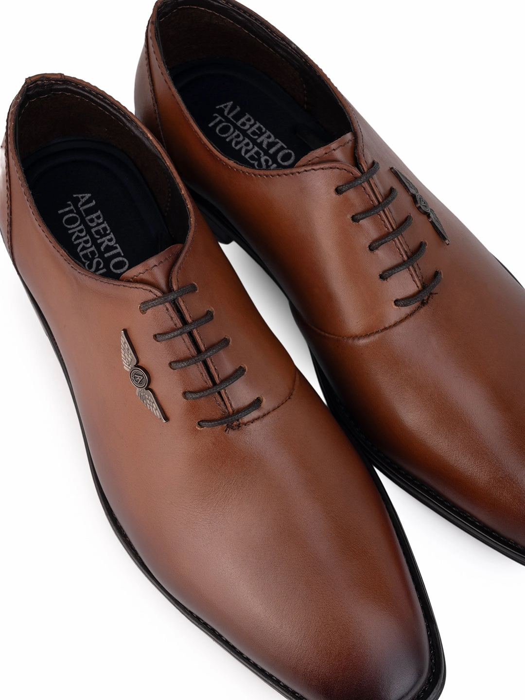 Tan Leather Lace Up Shoes For Men With Sneaker Footpad Asics Haikyuu Volleyball Shoes