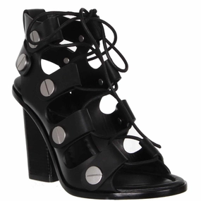 Ilse Lace Up Sandals 100, Black Demi Lovato High Heels