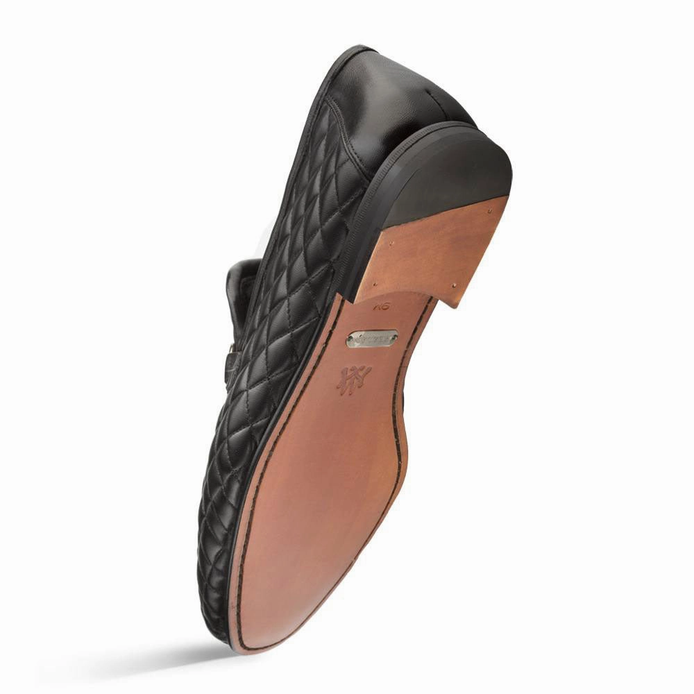 Hey Dudes Slip On Shoes Mezlan Quilted Leather Loafer Black