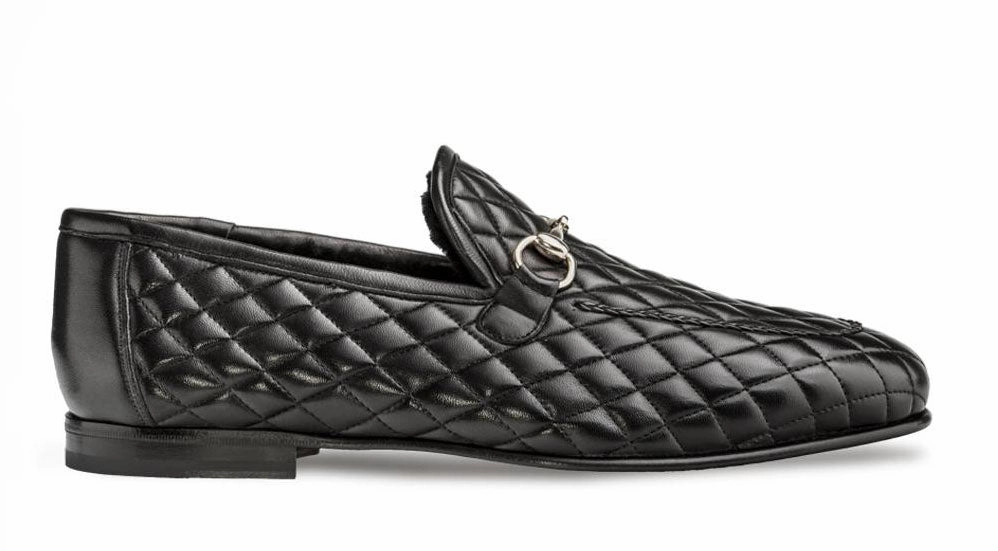 Mezlan Quilted Leather Loafer Black Costco Slip On Shoes