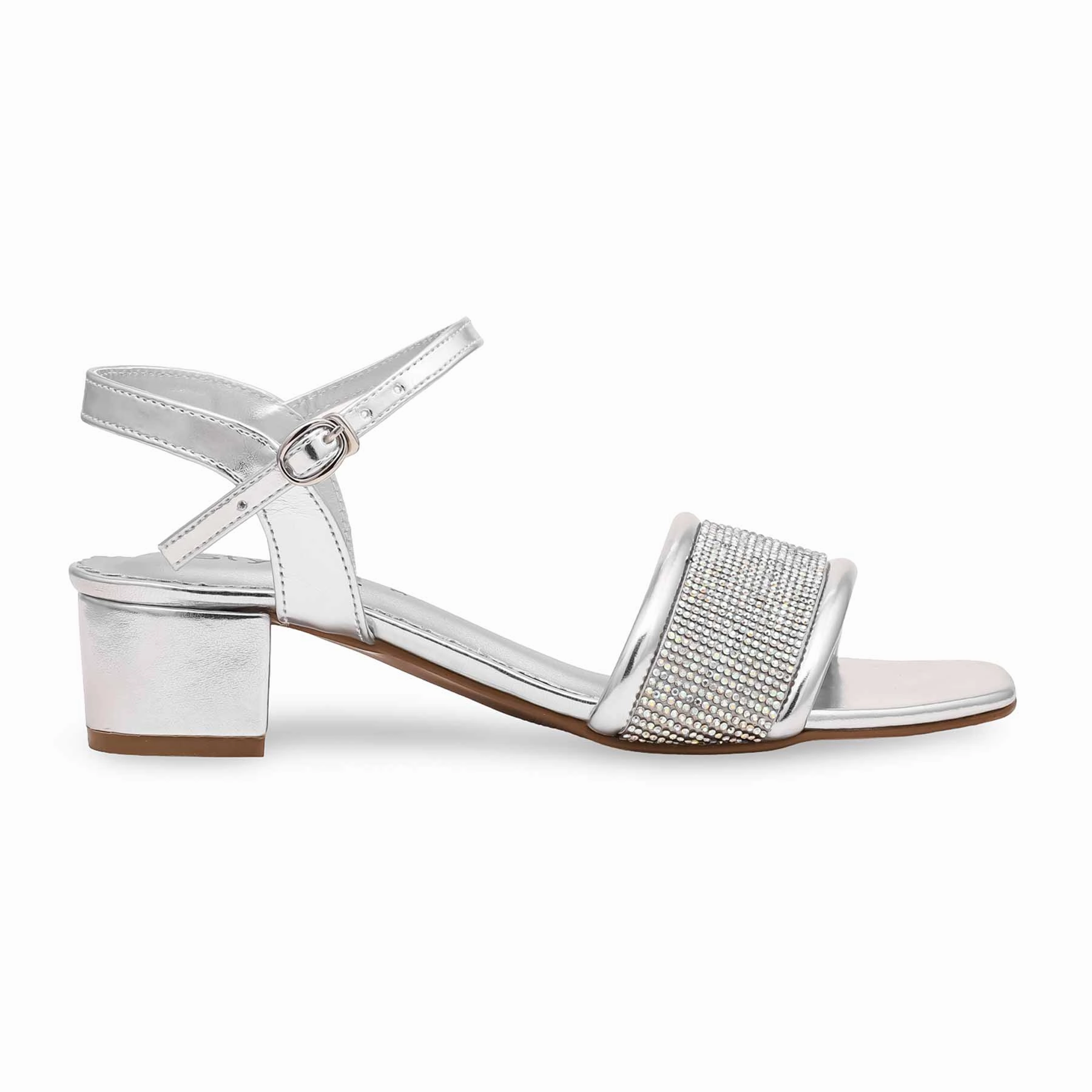 Silver Fancy Sandal FN6044