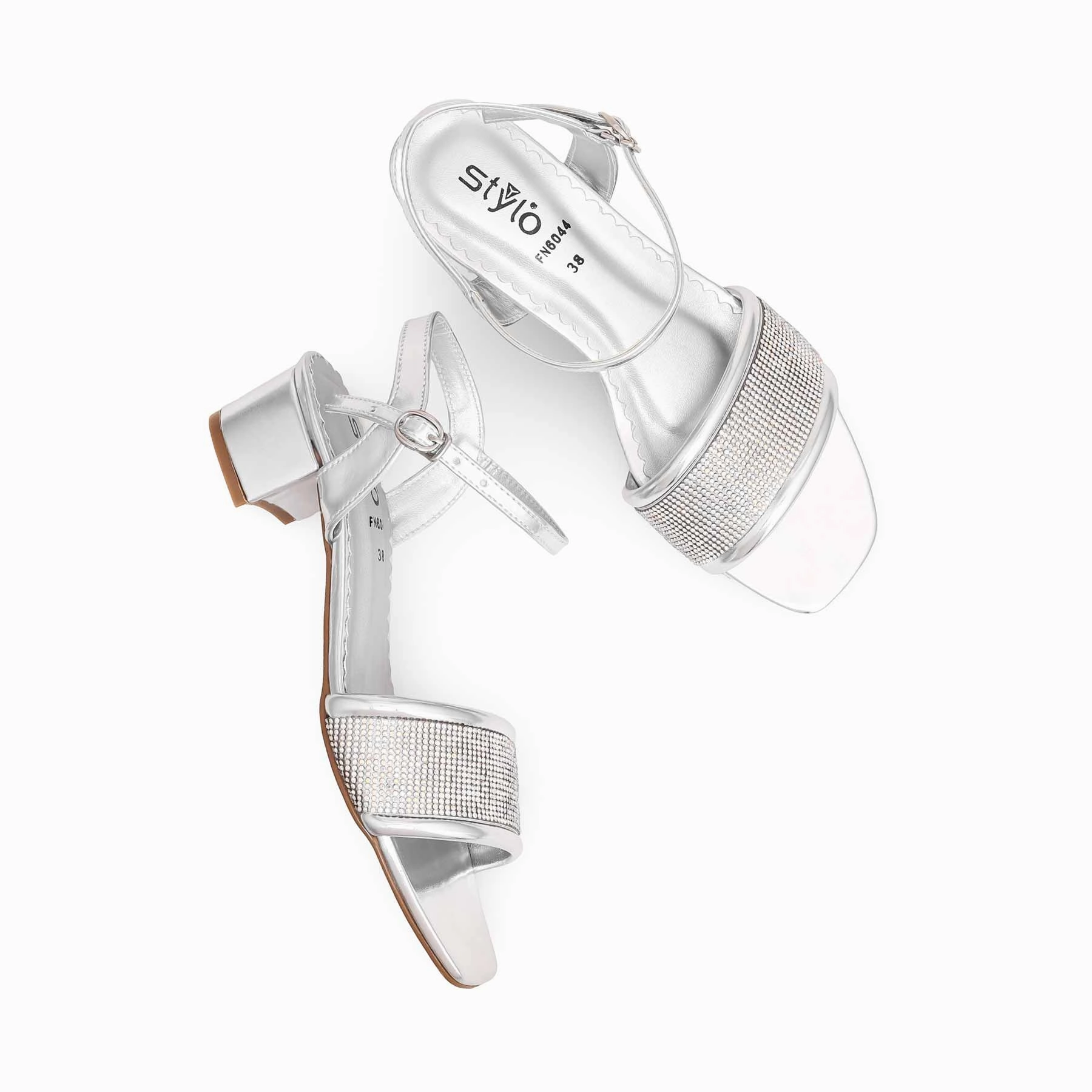 Silver Fancy Sandal FN6044