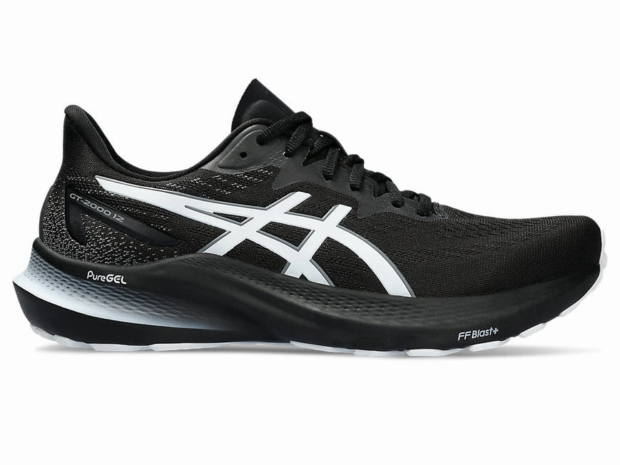 Asics Shoes Foot Locker Men's Asics GT-2000 12, Black/White, 9.5 D Medium