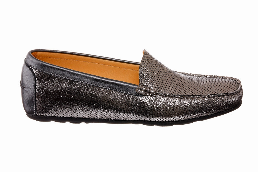 Vm Ellie Silver Wedge Loafers Shoes