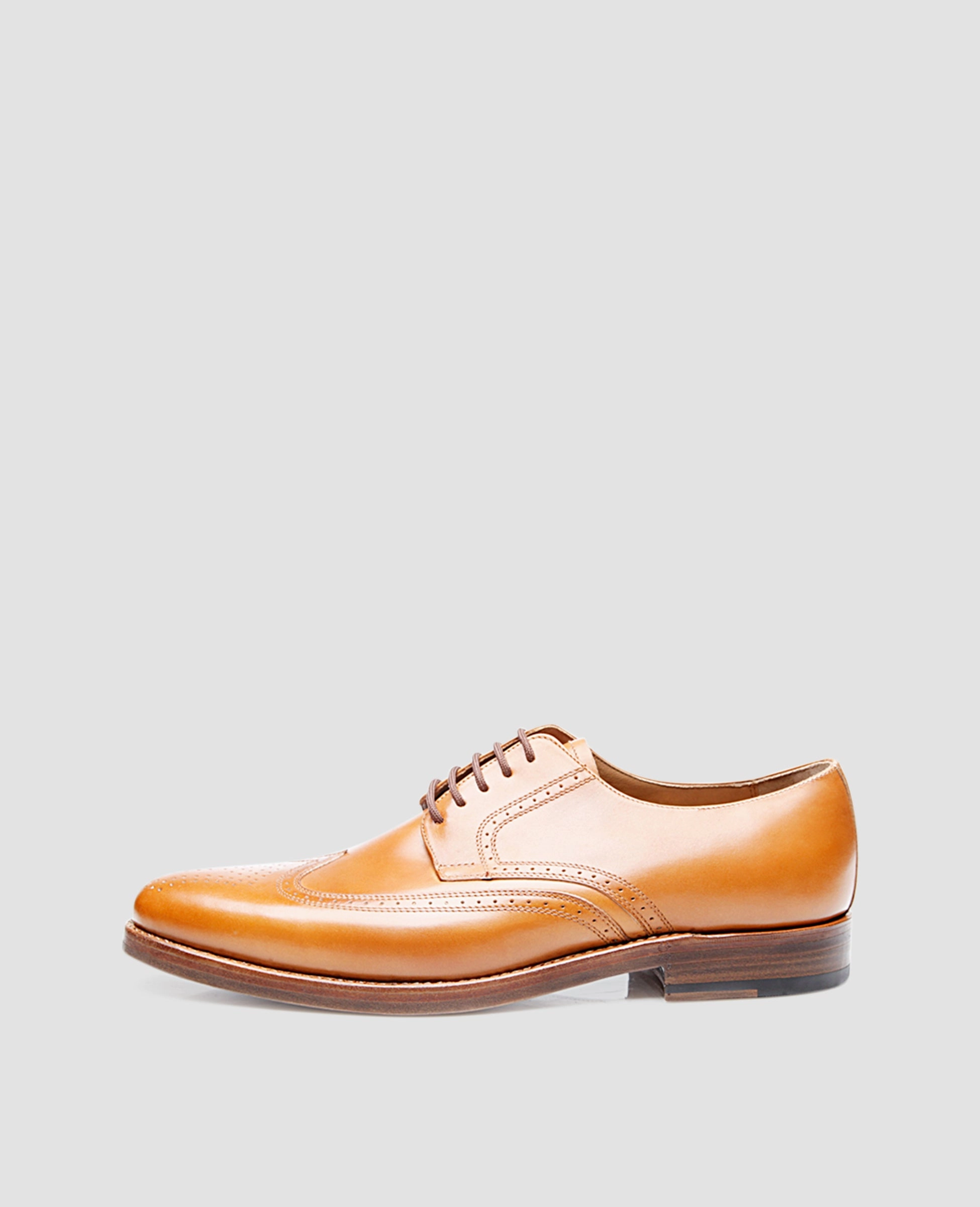Escher Leather Lace Up Shoes Milano Full-Brogue AC - Nut